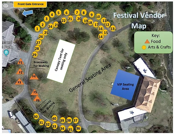 obx island bluegrass festival vendor map