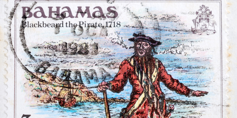 Bahamas Blackbeard Pirate Stamp