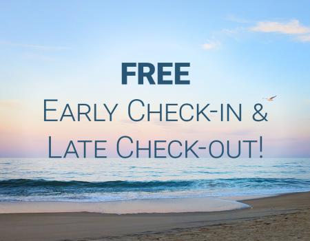 Free early check-in and late checkout on 1-4 bedroom homes!