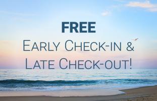 Free early check-in and late checkout on 1-4 bedroom homes!