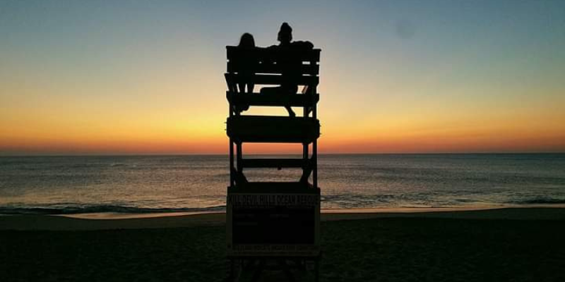 Lifeguard Station at Sunset