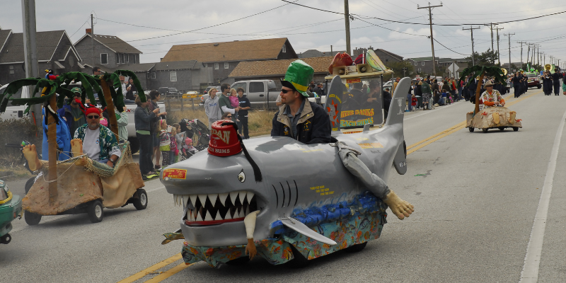 St. Patrick's Day Parade Shark Car